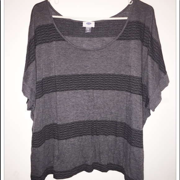 Old Navy Tops - Old Navy Black & Gray Top